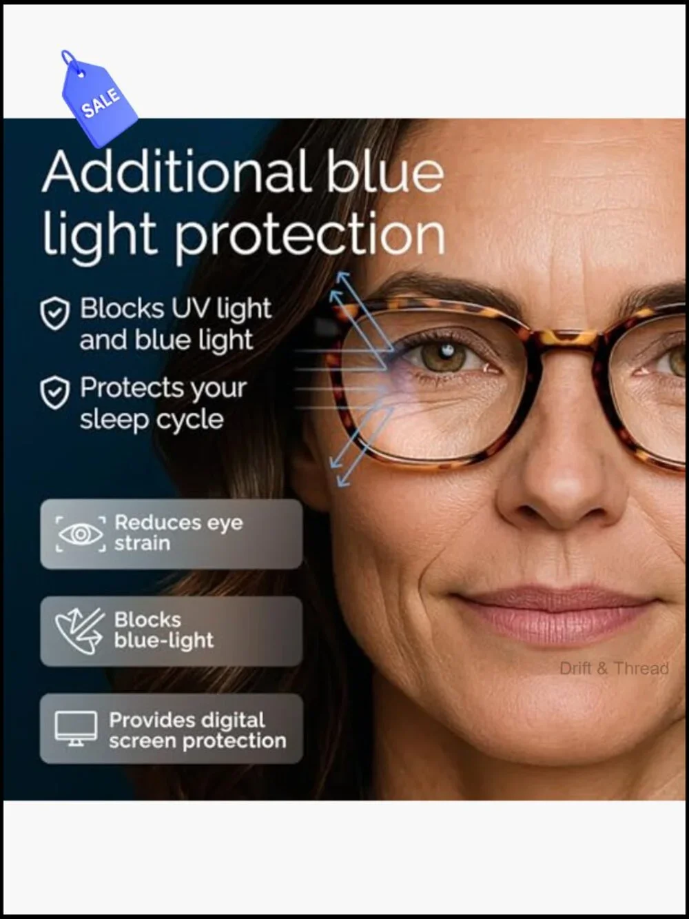 Blue Light Blocking Reading Glasses +1.5 Spring Hinge Cheaters